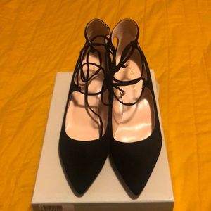 Marc Fisher Black Willy Wedge Heels